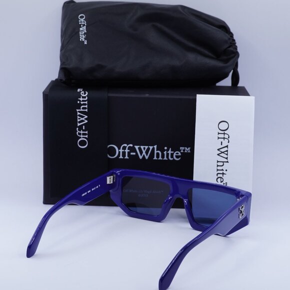 Off-White OERI13F VANCOUVER 4545 Geometric Sunglasses – Blue - Picture 4 of 11